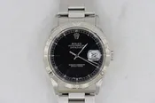 Rolex Datejust 16264 Black Dial Turn-O-Graph Oyster Band Box &amp; Papers Year 2000