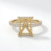Ara Lab Diamond Semi-Mount Engagement Ring