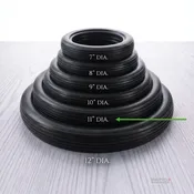 07-311 – 11″ Large Black Vinyl Tire – fits grooved 11″ Outside Diameter Rim