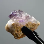 1.2in DT Elestial Shangaan Amethyst Quartz Crystal, Gemmy Smoky Chiredzi Amethyst, Zimbabwe f7