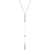 14K Gold .06 CTW Diamond Bar 16-18" Necklace