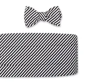 Black/White Sherman Stripes Cummerbund Set - CB2542