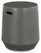 17.5-Inch Gray Ceramic Indoor Outdoor Stool