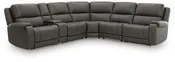 5Z-Harrenhurst - 6-Piece Power Reclining Sectional With Storage  Console - Anchor