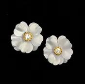 French Resin Matte & Shine Multi Petal Earring