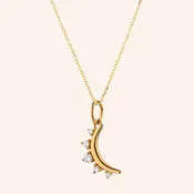 18ct Mini Moon Pendant