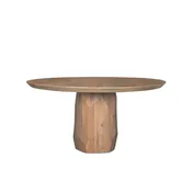 60 Light Brown Wood Dining Table - 60.0L x 60.0W x 30.0H