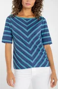 1/2 SLEEVE BOATNECK KNIT TOP