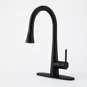 Matte Black Pull-Down Kitchen Faucet with 60cm Stainless Steel Hose — Beaverton Kitchen Cabinets & Stone