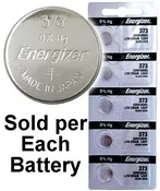Energizer 373 (SR916SW) Silver Oxide Watch Battery. On Tear Strip