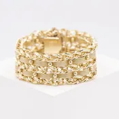 14KT Gold Woven Bracelet 1960s