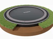 14ft Round North Inground Trampoline Kit – Gray