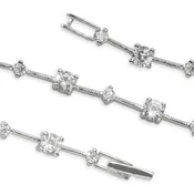 3 Carats Twt. Cubic Zirconia Tennis Bracelet Sterling Silver 7 Inches