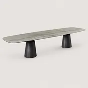 Carrara Jade Ceramic Extension Dining Table
