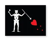 Blackbeard Flag Sticker