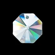 Asfour #1031 14mm 1-Hole Octagon Crystal Prisms, Box of 2,000