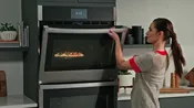 Profile 30″ Single Convection Wall Oven – Black Stainless Steel
