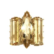 A Triple Golden Beryl Ring