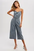 Acid Wash Denim Jumpsuit
