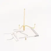 Acrylic Block Set with Brass Arms