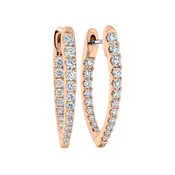 Imperial Inside Out Diamond Hoop Earrings - 22mm - 0.72 ctw
