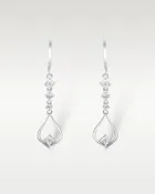 0.12ct Diamond Drop Earrings in 10K White Gold