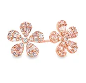 14K ROSE GOLD DIAMOND EARRINGS  #150-00381