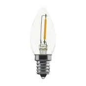 0.7 Watt LED - C7 - Clear - 2700K - Candelabra base - 120 Volt - Carded 2 Pack - 12-Pack