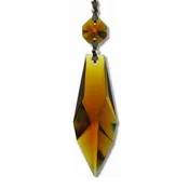 Amber Sword Crystals – Amber Topaz Glass Crystal Prisms