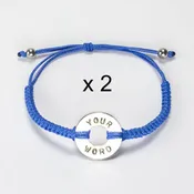 Custom Round Bracelet Set of 2