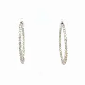 3 carat inside/outside diamond hoops