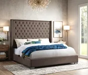 6FT Tall Upholstered Tufted Bed Frame – Luxury Statement Headboard with Plush Modern Design