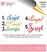 Custom name monogram embroidery machine file