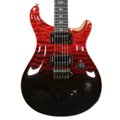 2025 PRS Wood Library Custom 24 10-Top Quilted Maple -  Fire Red Gray Black Fade with Natural Back