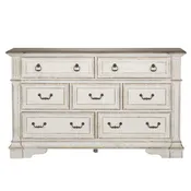 Abbey Park - 7 Drawer Dresser - Antique White