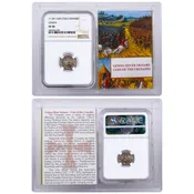 1139-1339 Italy, Republic of Genoa Silver Denaro NGC VF30 (Story Vault)