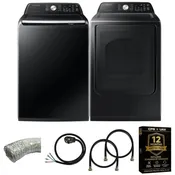 Samsung Smart 4.7 Cu Ft Top Load Washer & 7.4 Cu Ft...