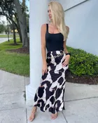 Animal Print Maxi Skirt