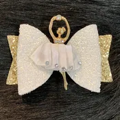Ballerina Glitter Layered Bow