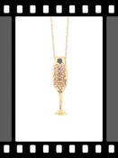 14KT YG DIAMOND CHANPAGNE PENDANT