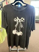 Checkered bow cherry Vintage Tee — Forma Bella Boutique