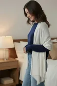 100% Cashmere Tissue Weight Aspen Luxury Scarf Wrap