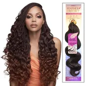 100% Human Hair Feather Crochet Hair Body Wave - 18 Inch - # Medium Auburn