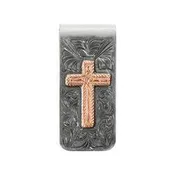 3D Copper Cross Metal Money Clip