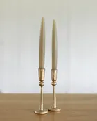 Olive Unscented Taper Candles in Box, Set of 2