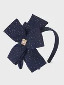 Abel & Lula Girls Navy Glittered Bow Headband