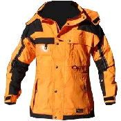 #004 Isotherm Ops Jacket, Long, Tangerine/Black, w/ Reflective
