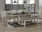 2158 cog maribelle 6 pc includes table, 4 chairs and 1 bench