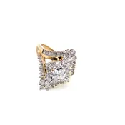 10K T/T Diamond Cluster Ring