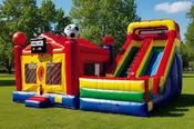 16 Foot Sports Slide Jump Combo Commercial Inflatable Bounce House Combo - CO2142